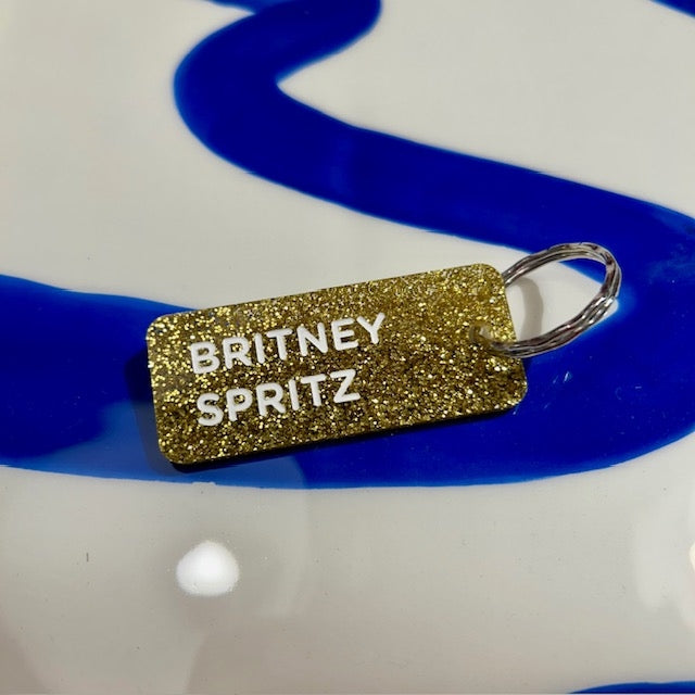Porte clés à paillettes - Britney Spritz - Or