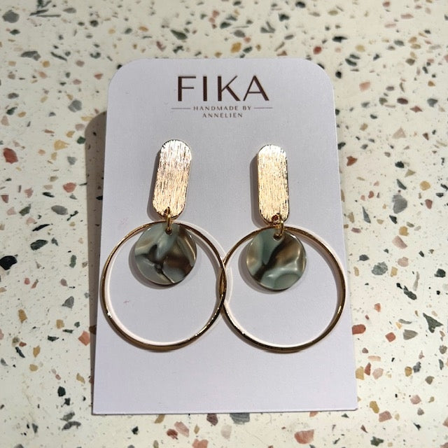 Boucles d'oreilles Milou acetate gris - G083