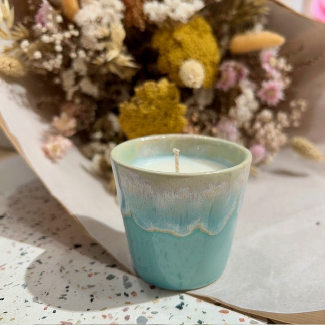 Bougie Lisbonne Mini - Vert d'eau - Palo Santo
