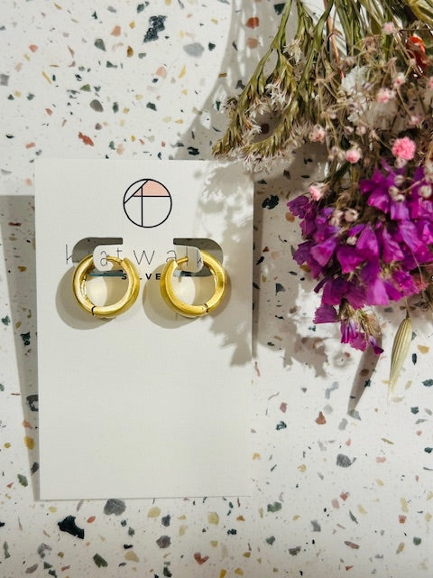 Boucles d'oreilles - messing - créoles larges