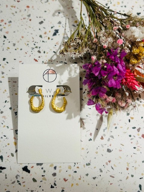 Boucles d'oreilles - messing - créoles ouvertes organiques
