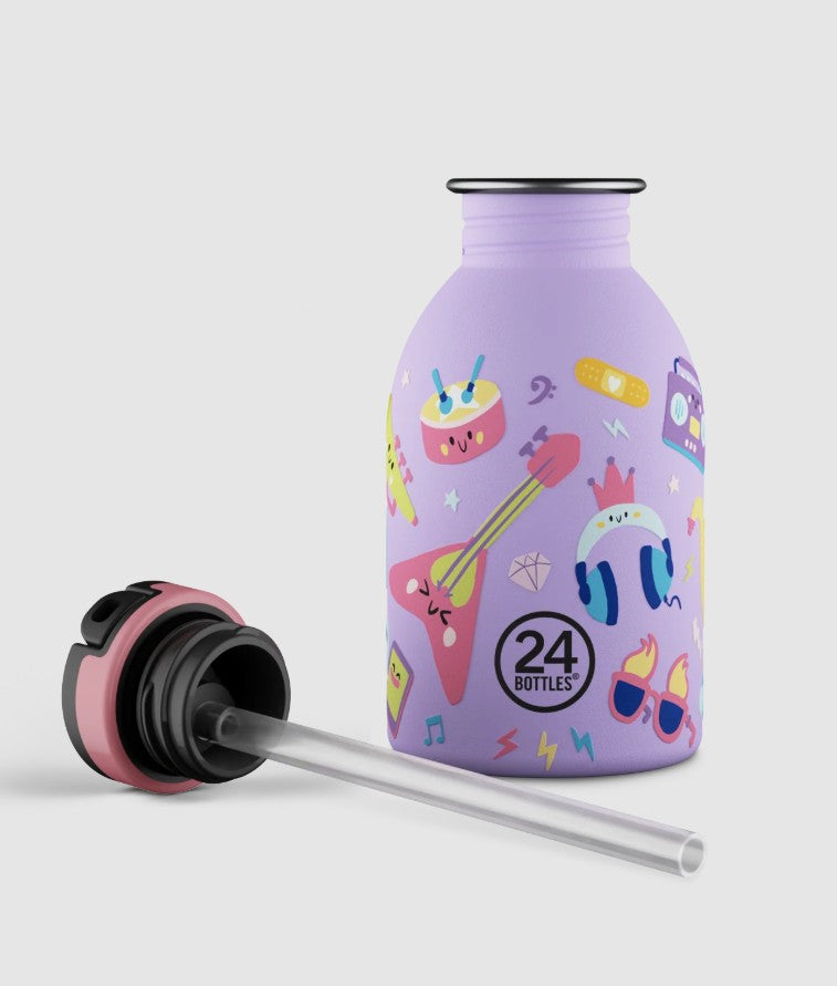 Urban kids bottle 250 ml Music Friends AVEC PAILLE