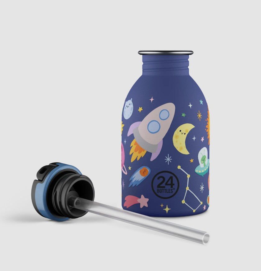 Urban kids bottle 250 ml Space Friends AVEC PAILLe