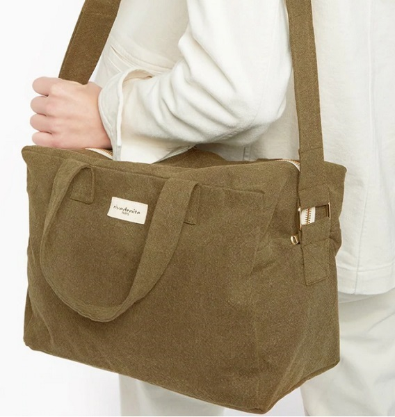 Sauval le city bag en coton recyclé - Kaki