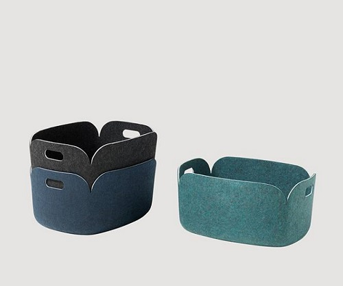 Panier feutre Restore black melange