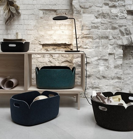 Panier feutre Restore black melange