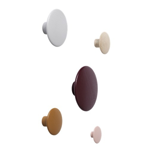 Patère The dots - 1 pièce M beige green - Ø 13 cm