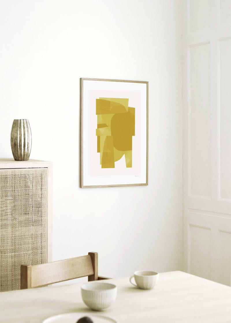 Poster - Berit Mogensen Lopez - Yellow - 30x40cm