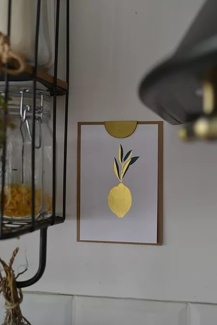 Bijou mural en laiton - Demi-lune