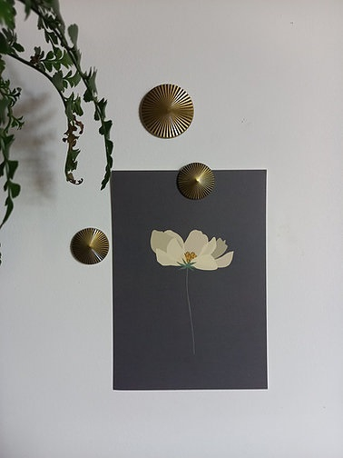 Bijou mural en laiton - Petite rosace