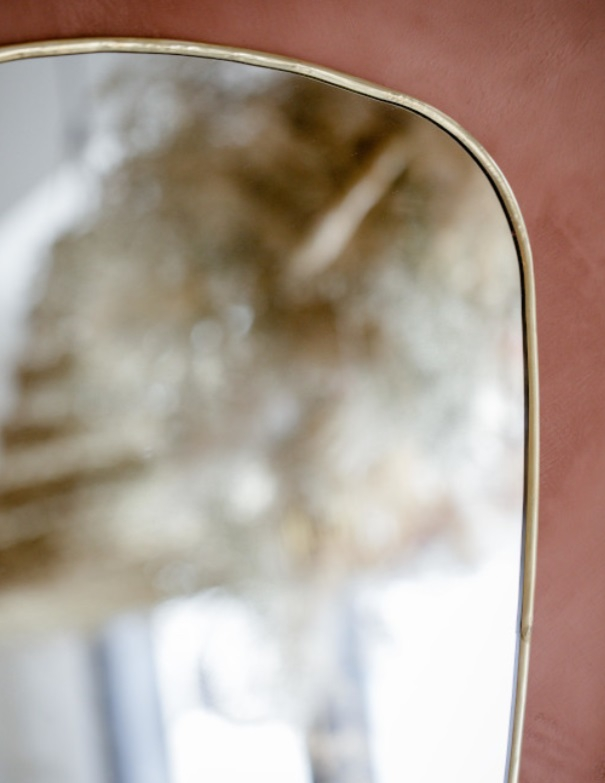 Miroir rétro doré - MOUNIR