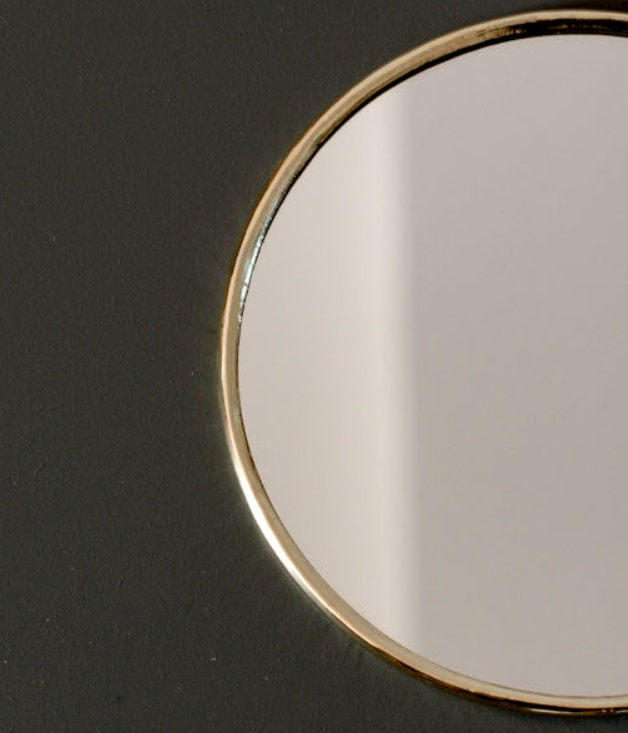 Miroir rétro doré - LOÏS