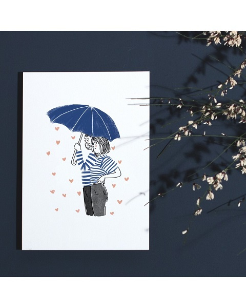 Affiche A4 - Sous la pluie
