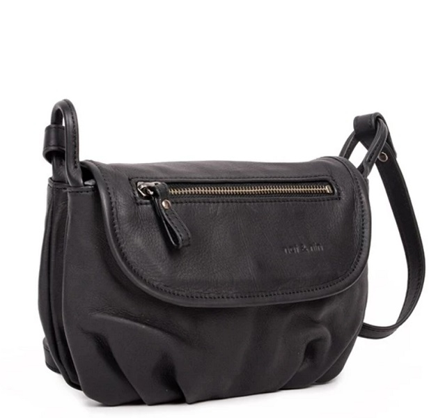 Sac bandouillère Jenny - Noir - Lisse