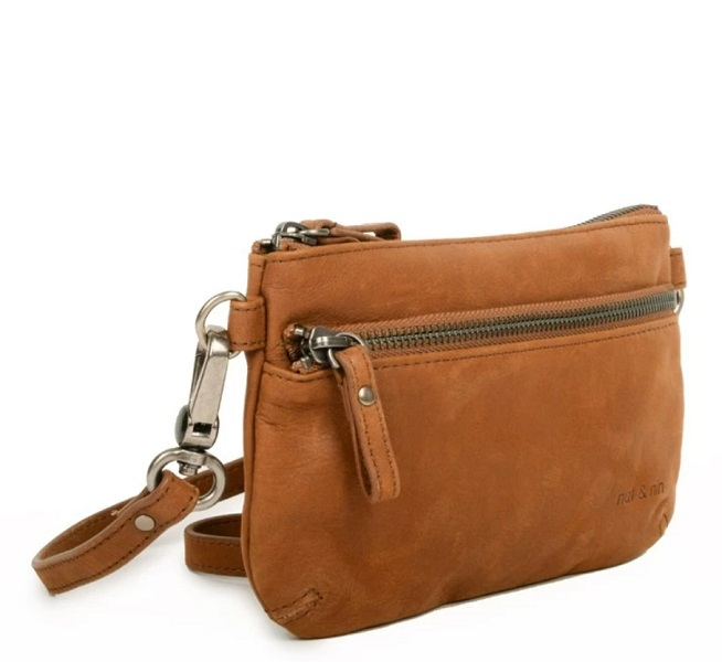 Petite pochette Vicky 2 zippée - Epice - Peau de pêche