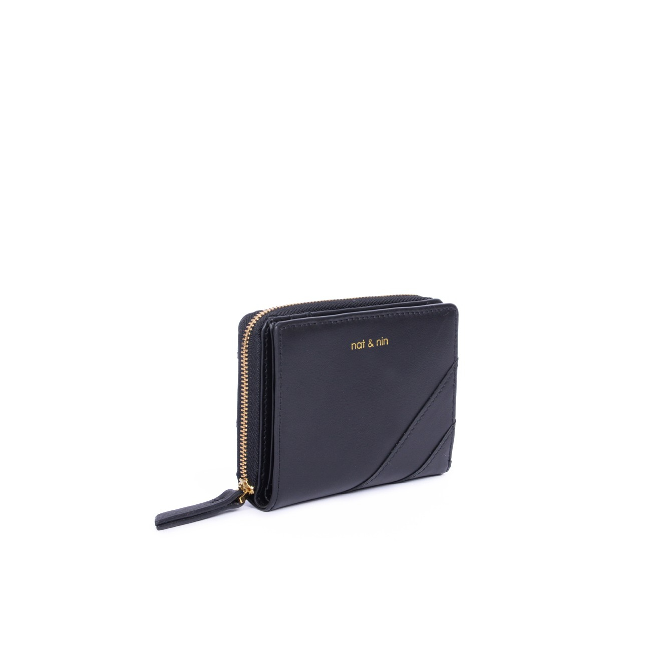 Portefeuille Nina - Noir - Lisse