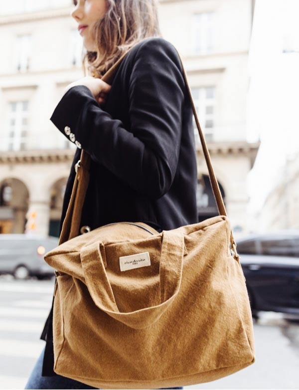 Sauval le city bag en coton recyclé - Camel
