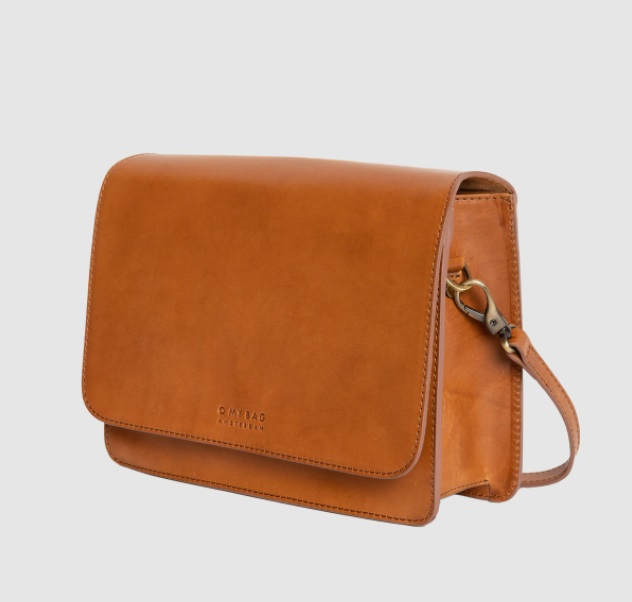 Sac Audrey - Cuir Classique à Carreaux Cognac