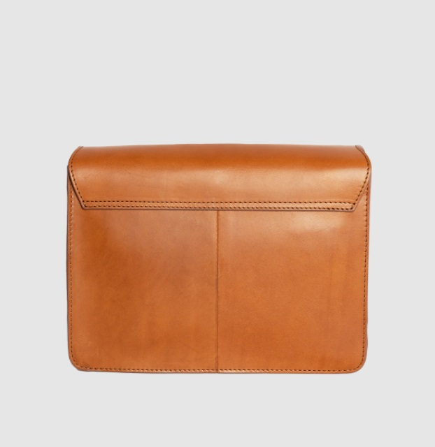 Sac Audrey - Cuir Classique à Carreaux Cognac