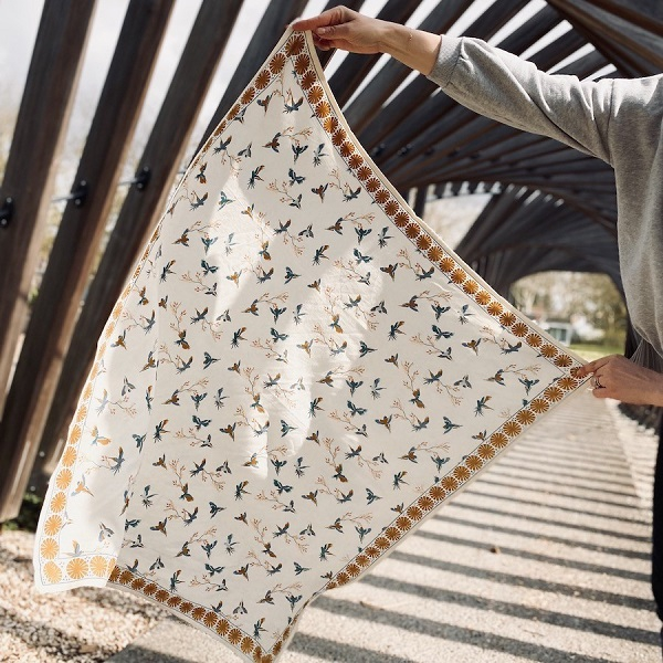 Foulard Latika - Cerisier - Fleur de vanille