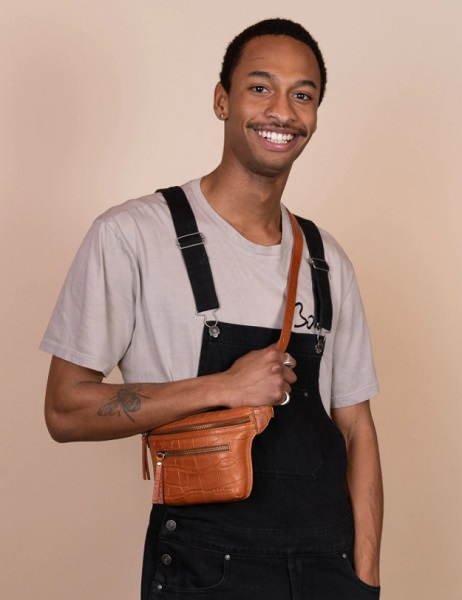 Sac Banane Beck - Wild Oak Soft Grain Croco Leather