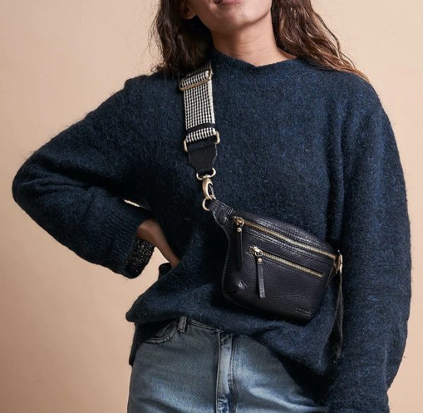 Sac Banane Beck - Black Stromboli Leather