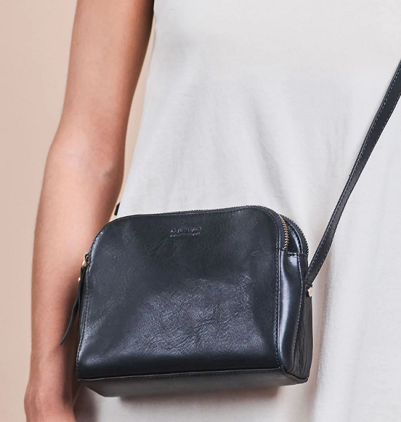 Sac EMILY - Noir - Stromboli - lanière cuir