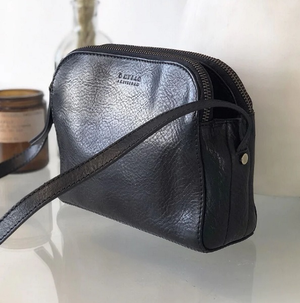 Sac EMILY - Noir - Stromboli - lanière cuir