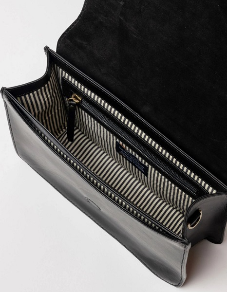 Sac Audrey - Cuir Classique à Carreaux Noir