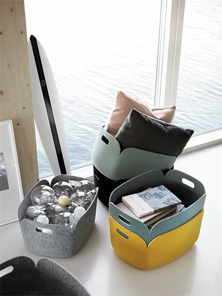 panier feutre Restore Blue Grey