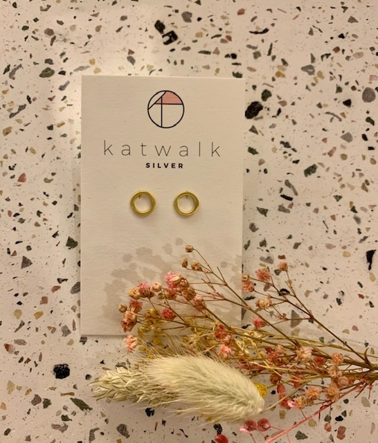 Boucles d'oreilles - or - cercle 5mm