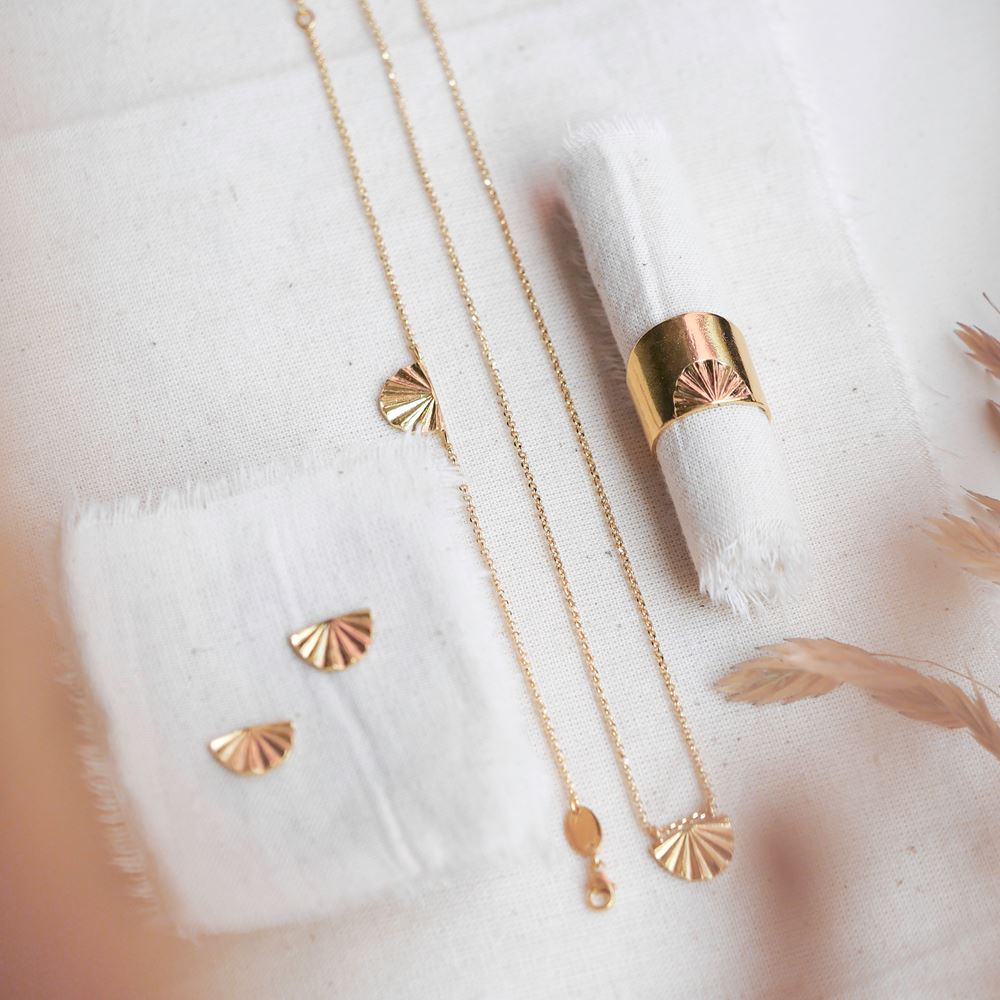 Collier Célèste plaqué or - 10616 pépite