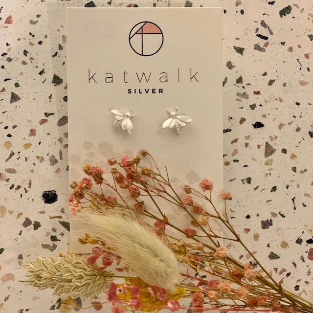 Boucles d'oreilles - argent - abeille