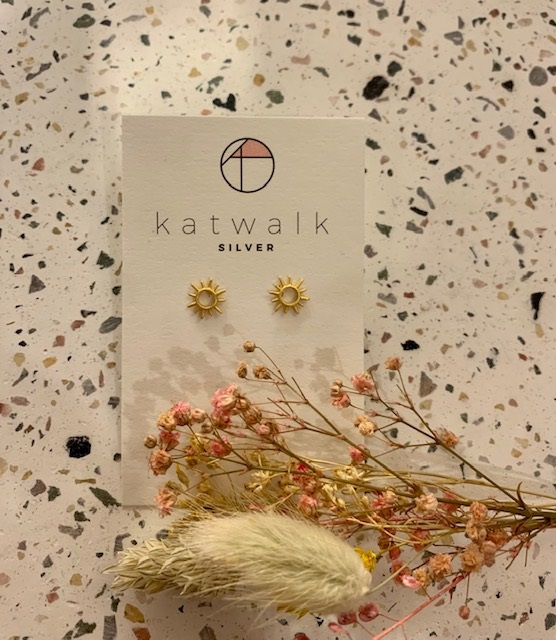 Boucles d'oreilles - or - soleil