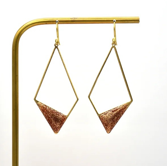 Boucles d'oreilles Kiak - Fête - Paillettes cuivrées