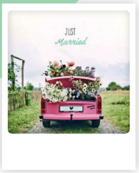Carte postale - just married ZG0779EN