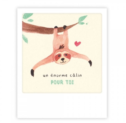 Mini carte postale - un énorme calin pour toi- MP0638FR