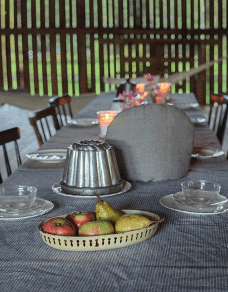 Tablecltoh - Grey White Stripe -130x180cm