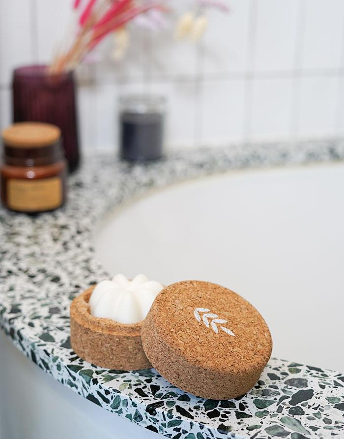 L'écrin en liège du shampoing