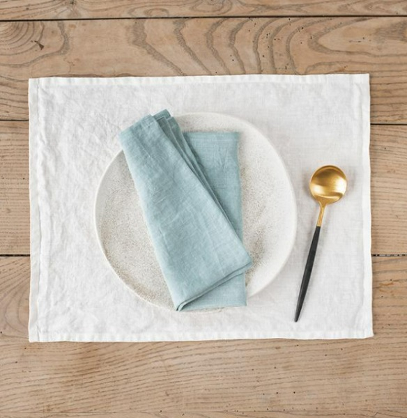 Serviettes de table - dusty blue linen