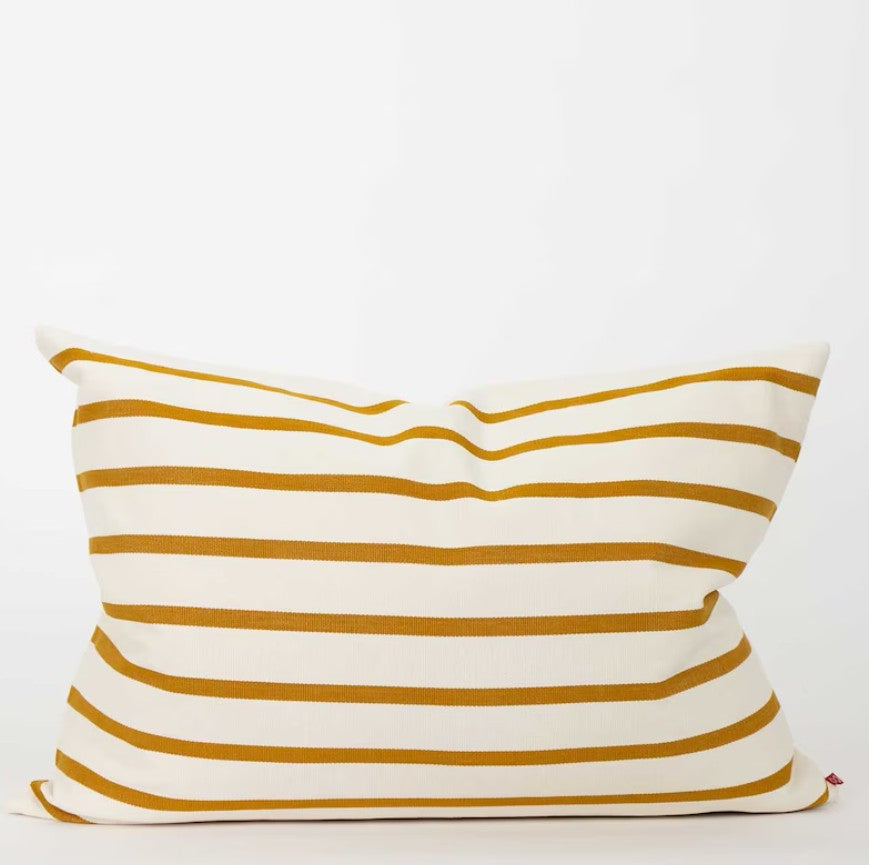 Housse de coussin Juana - 50x70cm - off white/mustard