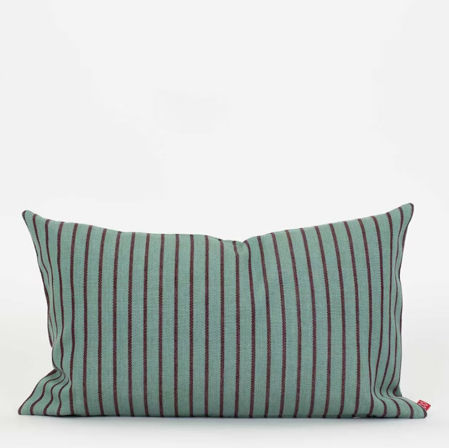 Housse de coussin Laura - 30x50cm - green grey/wine