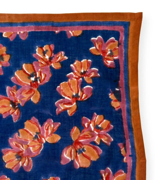 Big Foulard Dupatta - Violeta - Navy
