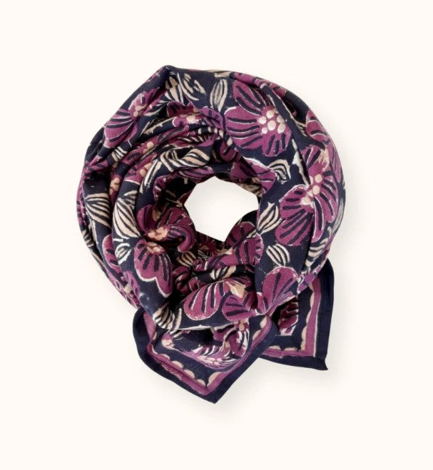 BIG Foulard Latika - Amaryllis - Navy Cherry