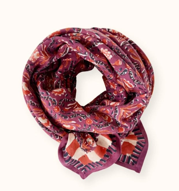 Big Foulard Latika - Cactus - Cherry