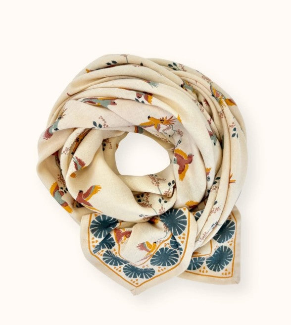 Foulard Latika - Cerisier - Macadamia