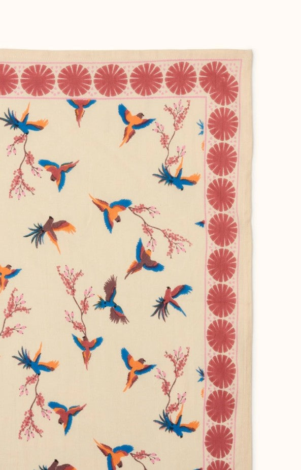 Foulard Latika - Cerisier - Macadamia Dahlia