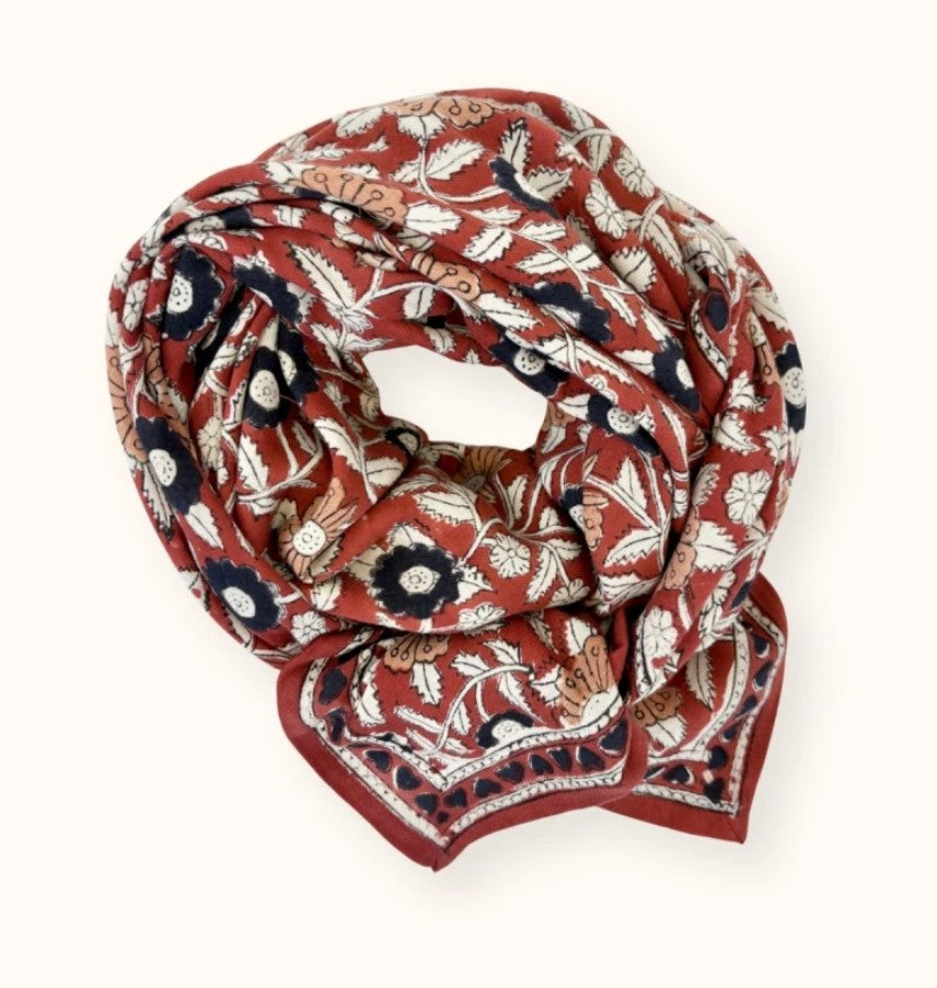 BIG Foulard Latika - Coeur - Fire