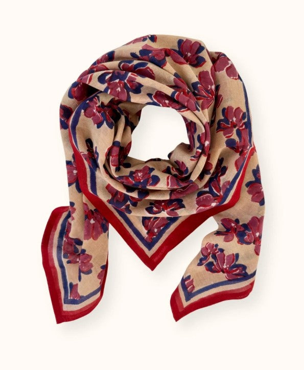 Big Foulard Dupatta - Violeta - Macadamia