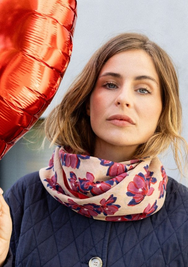 Big Foulard Dupatta - Violeta - Macadamia